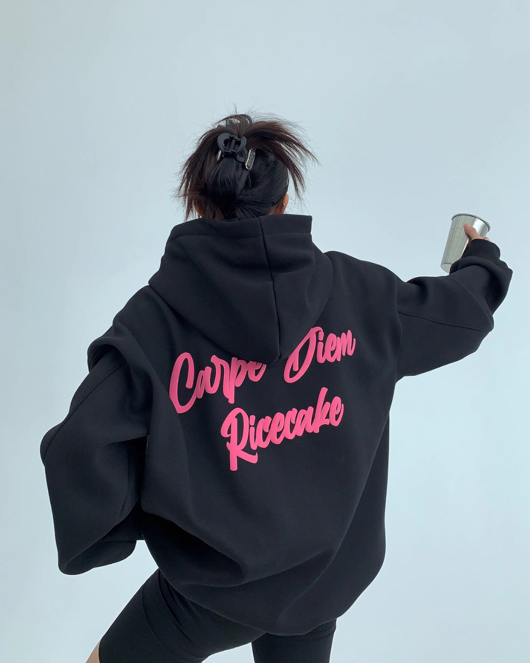 Pink Logo Pullover Hoodie YLS0697