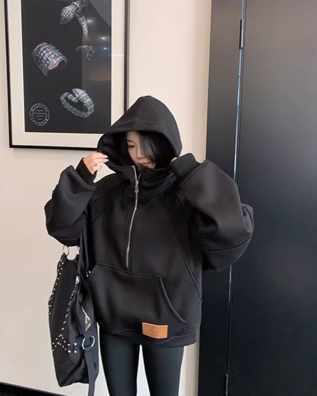 Half-Zip Sweatshirt Hoodie YLS1025