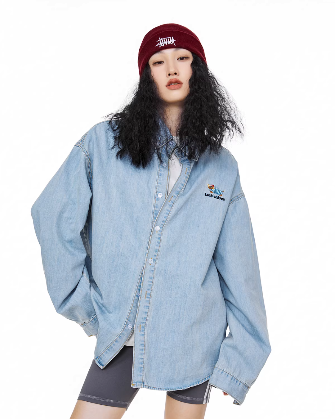 Retro Loose Silhouette Denim Shirt ICM0083