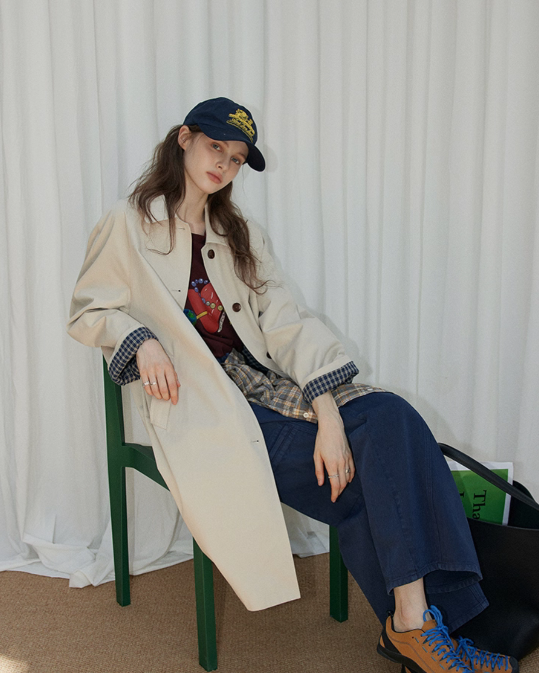 Paid Collar Long Coat RLZ0017