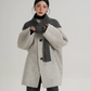 Hood Scarf Mid Length Wool Coat SRS0358