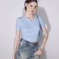 Top Shoulder Slim Short Sleeve T-Shirt ZZF0177