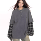 Plaid Two-Piece Long Sleeve T-Shirt BGS0046