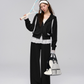 Double Zip Hood Jacket / Frill Docking Sweatpants ASG0017