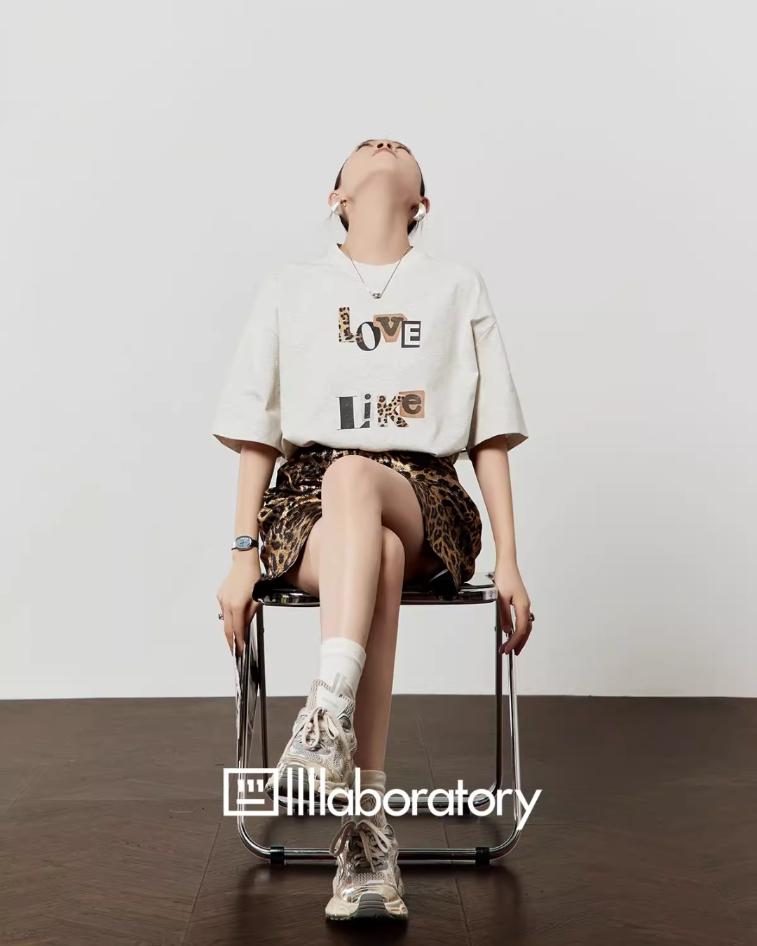 Leopard Print T-Shirt / Leopard Mini Skirt LLA0488
