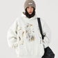 Lace Burnout Embroidered Hoodie ACS0342