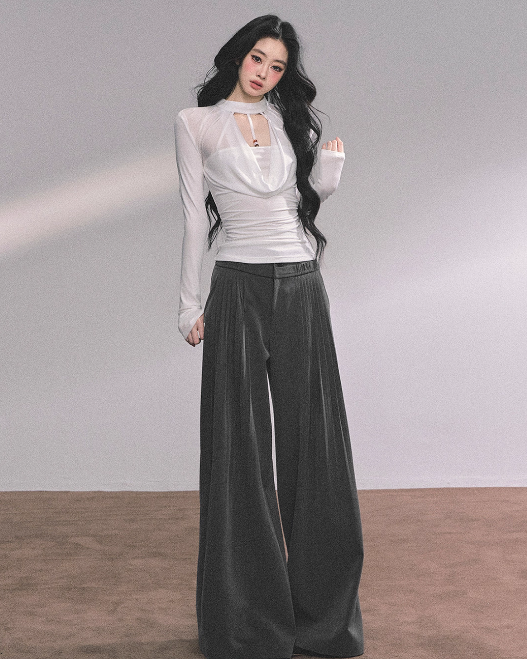 Choker Style Long Sleeve Top LAS0043