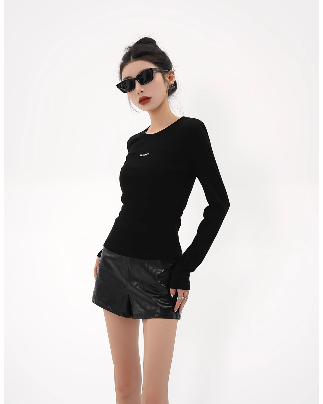 Front Mini Logo Cropped Tops SRS0276