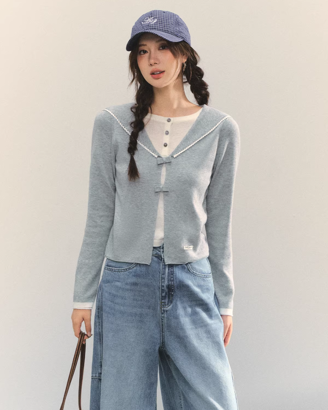 Sailor Collar Layered-Style Top ASG0078