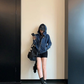 Denim Zip-Up Hoodie YLS1041