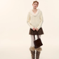 Fur Collar Cable Knit Top ASG0077