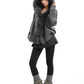 Fur Hood Zip Up Knit BGS0018