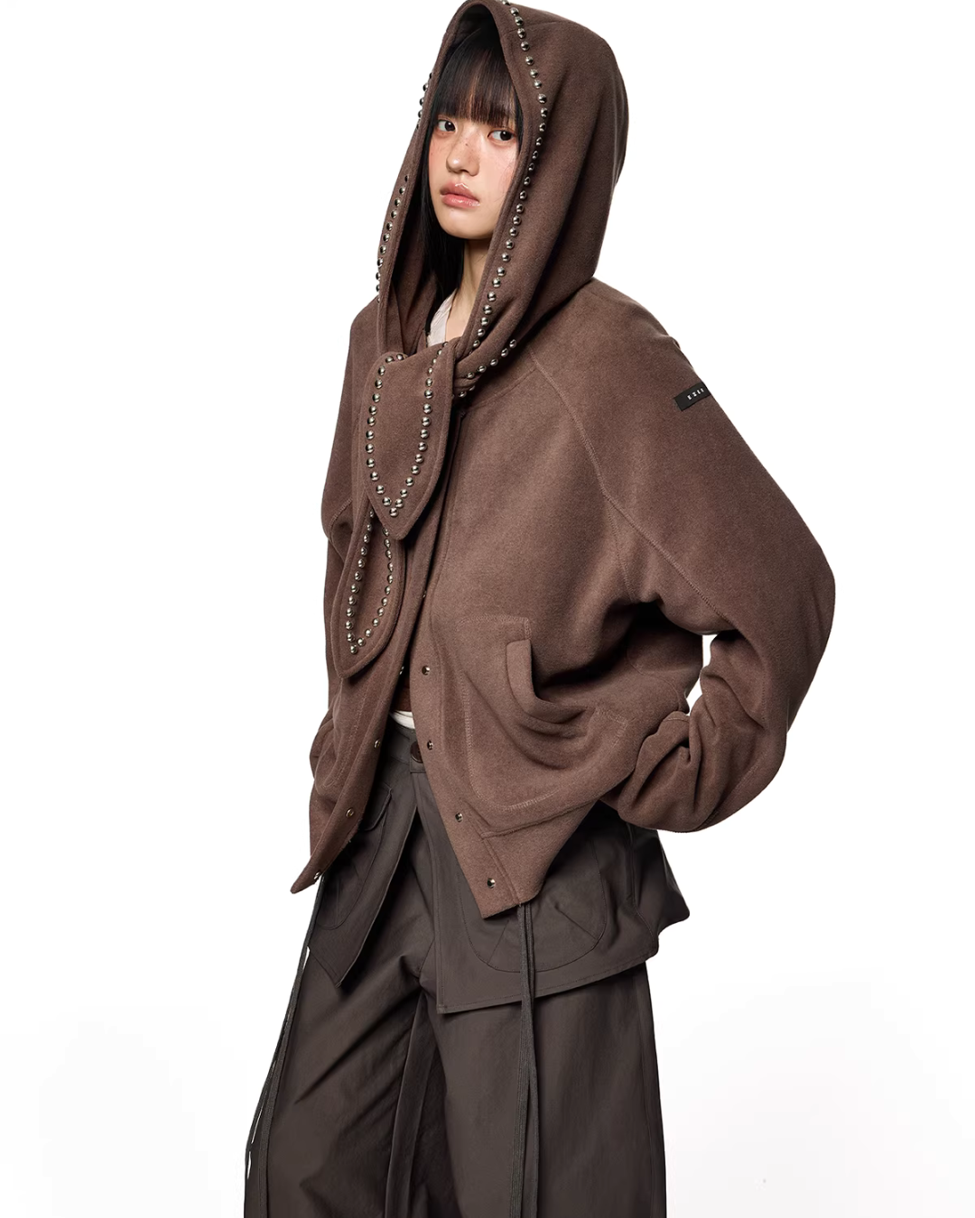 Rabbit Ear Studded Hoodie EZK0098
