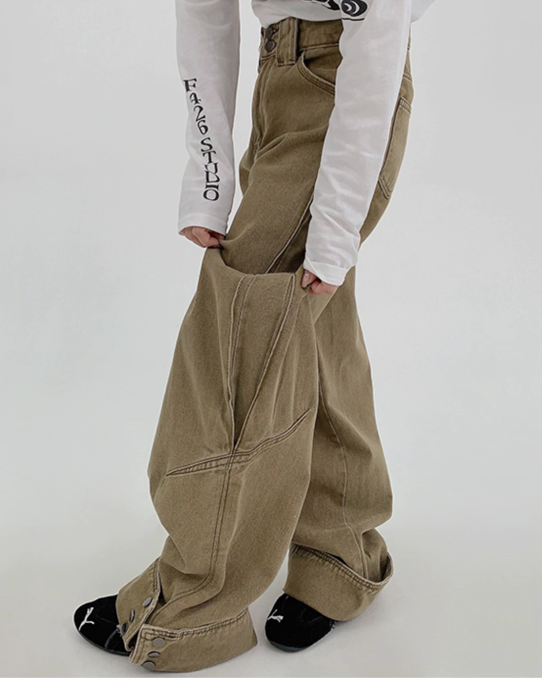 Vintage Straight Wide Pants YLS0972