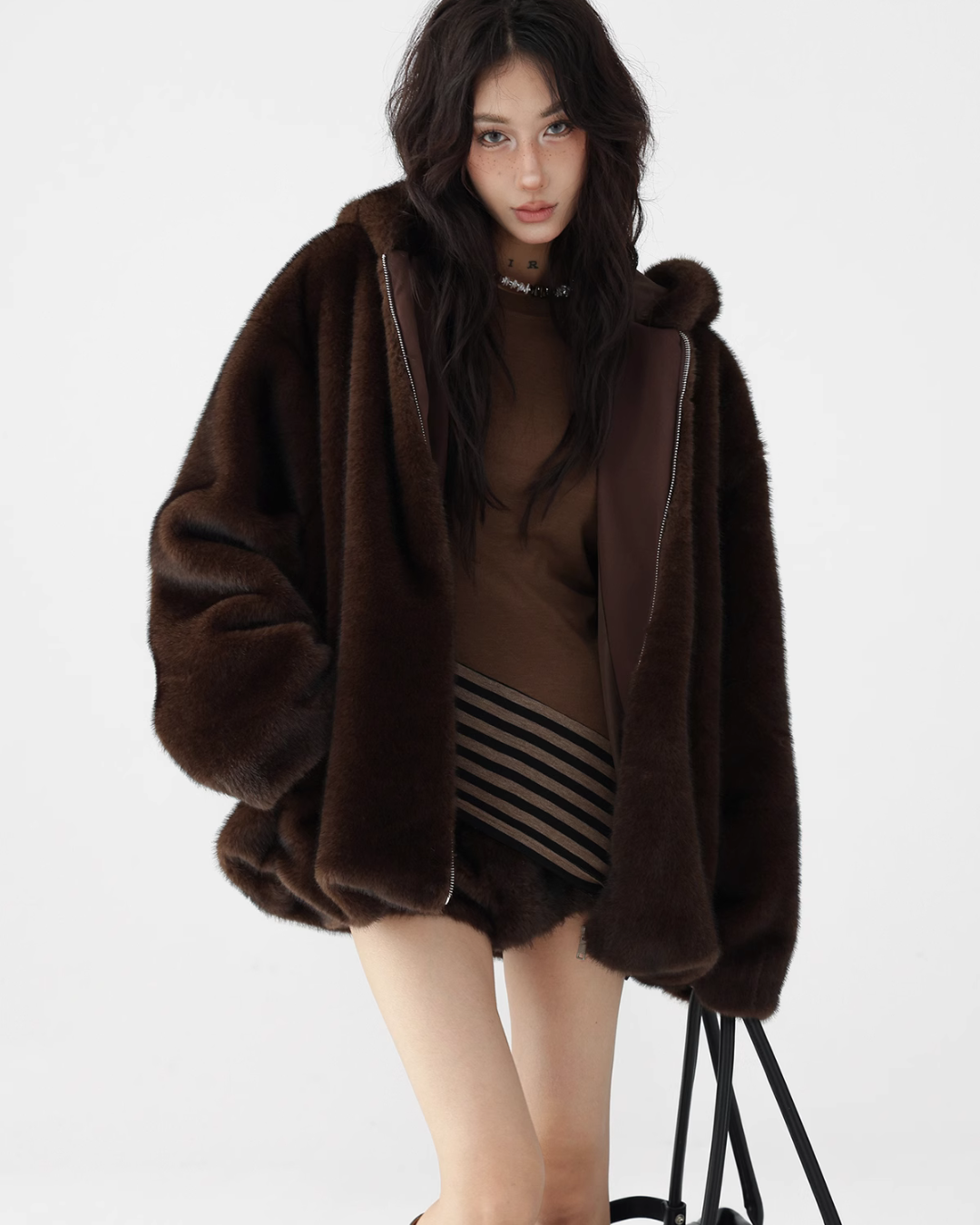 Fur Hoodie Jacket / Fur Shorts ACS0224