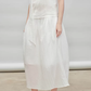 French Ribbon Sleeveless Top / Irregular Tulip Hem Skirt TEO0010