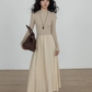 Mock Neck Top Docking Flare Skirt VAS0183