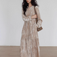 V-Neck Velvet Long Dress VAS0144