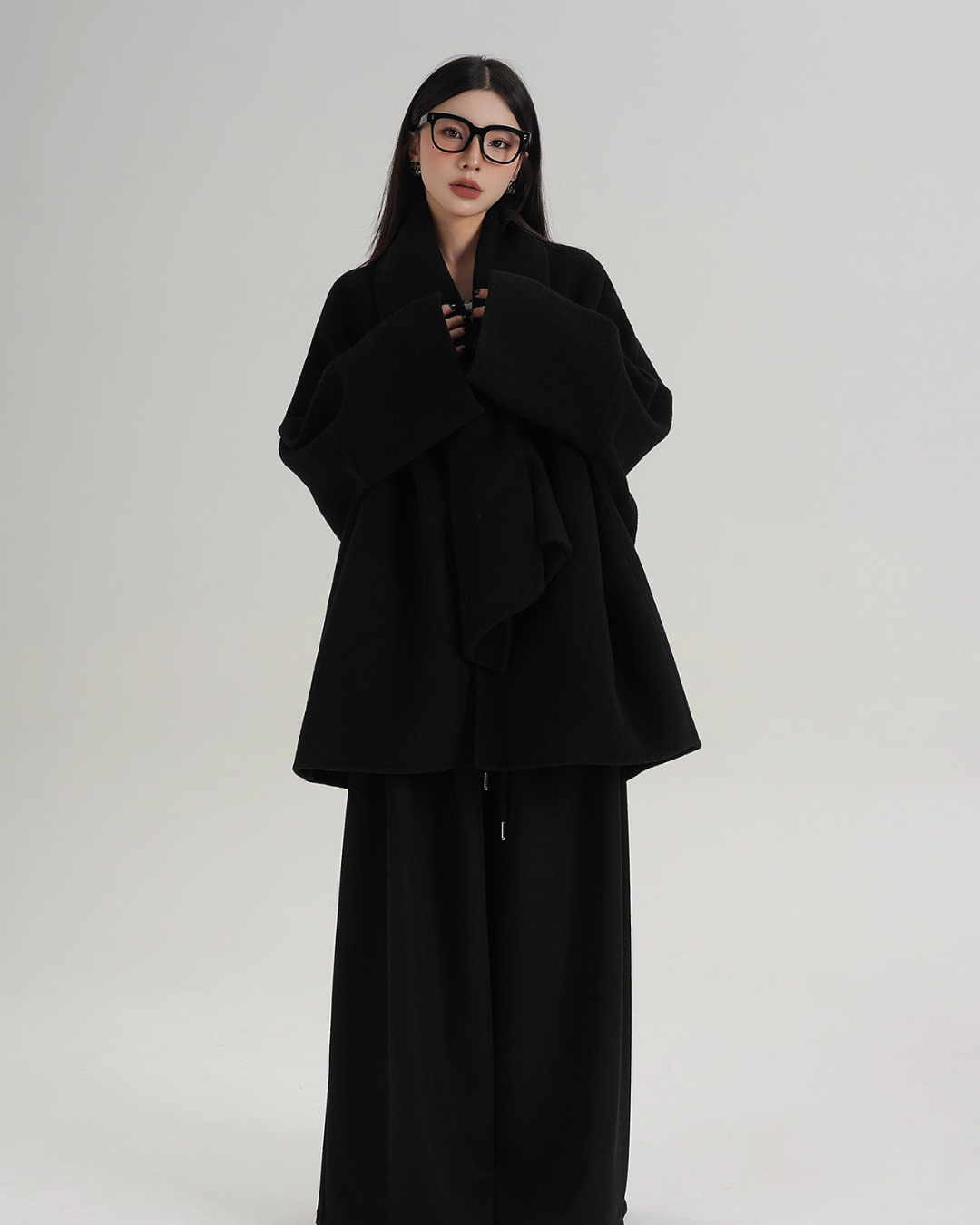 Collarless Wool Coat SRS0367