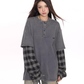 Plaid Two-Piece Long Sleeve T-Shirt BGS0046