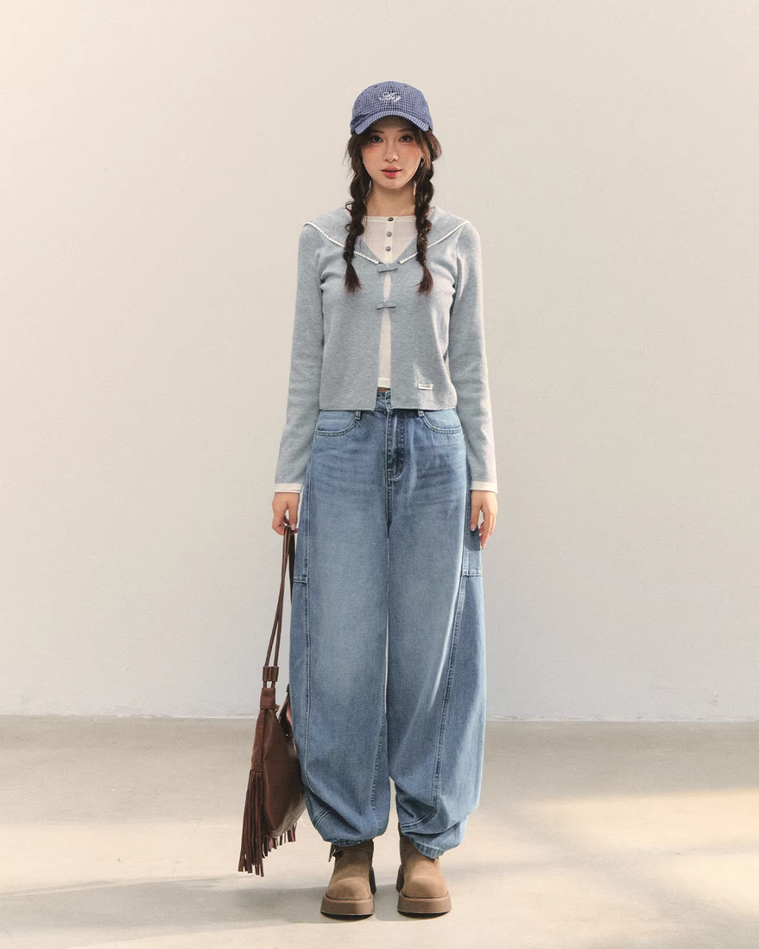 Sailor Collar Layered-Style Top ASG0078