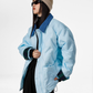 Color Block Collar Down Jacket ICM0108