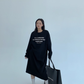 Logo Print Oversized Dress YLS0931