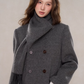 Scarf Collar Double Breasted Wool Coat WDB0003