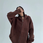 Embossed Logo Zip Hoodie YLS0910