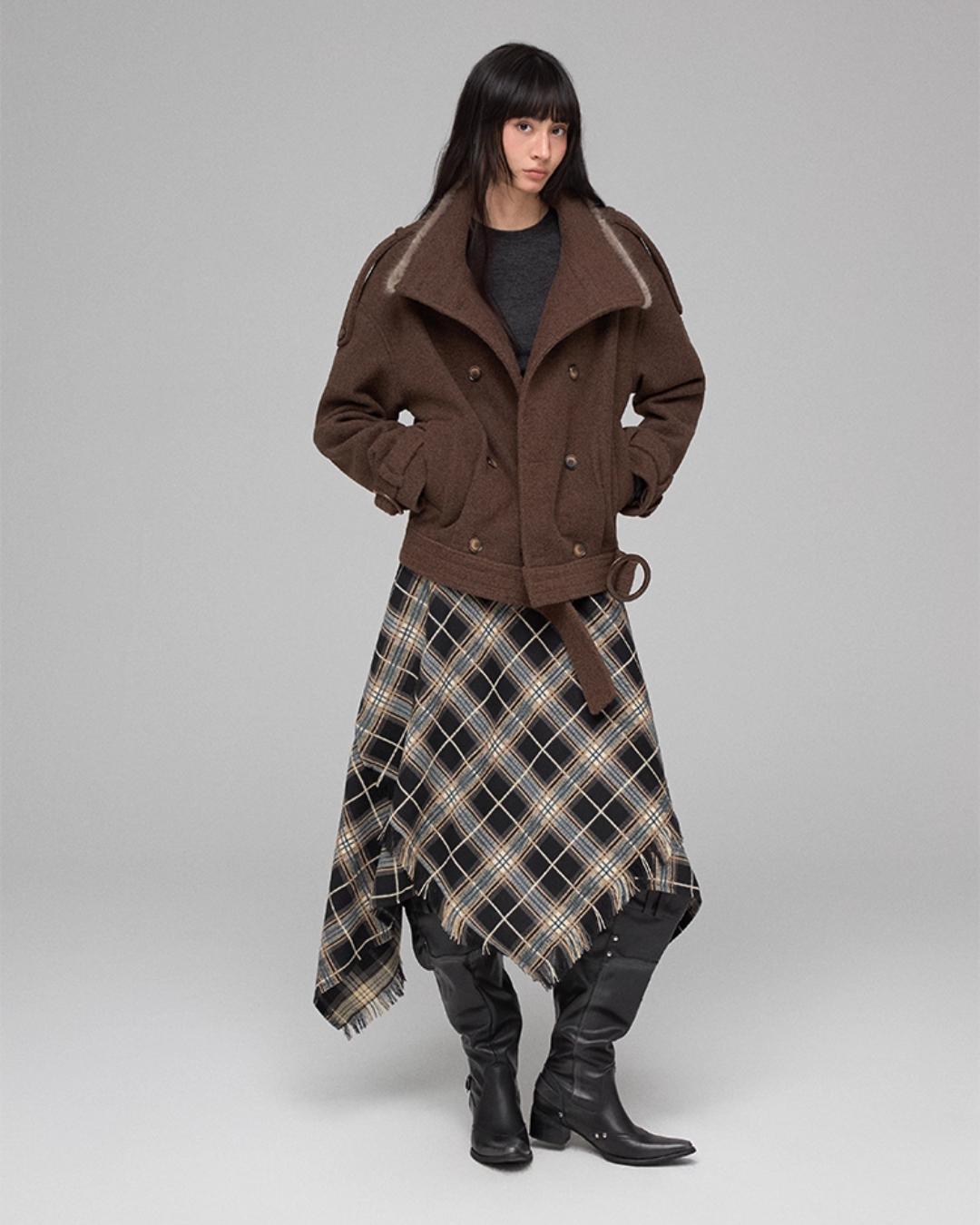 Stand Collar Short Jacket TRK0002