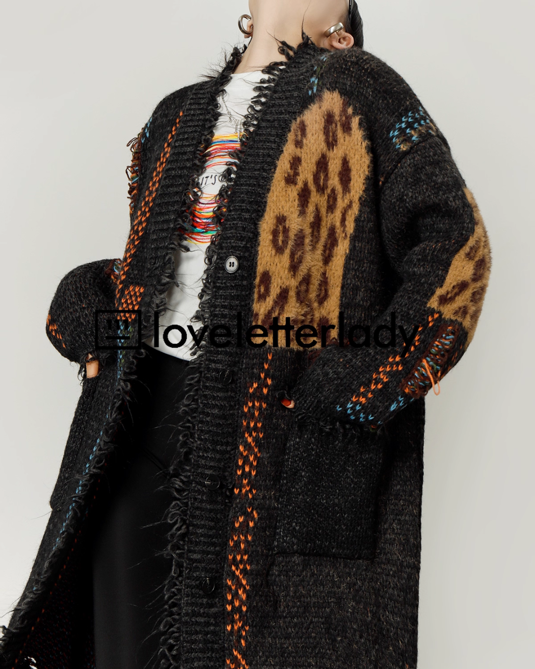 V-Neck Random Knit Cardigan LLA0537