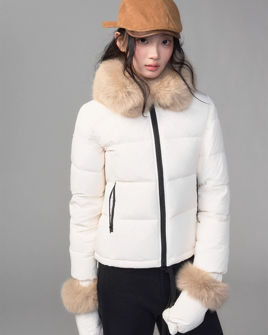 Fur Collar Down Jacket TRK0005