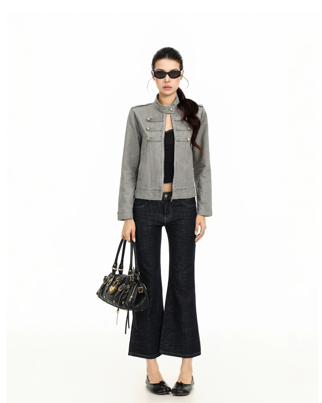 Stand Collar Biker Jacket BGS0058