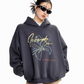 Flower Motif Loose Hoodie ICM0076