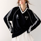 V-Neck Side Line Long Sleeve Top ASG0003