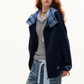 Plaid Patched Hood Jacket / Long Sleeve Top / Denim Pants ASG0048