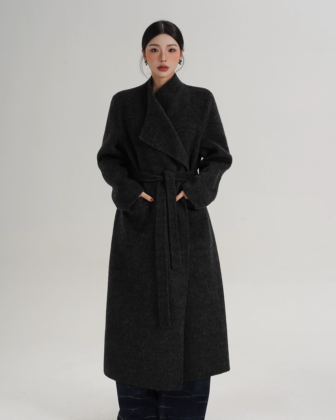 Waist Belt Wool Coat SRS0389