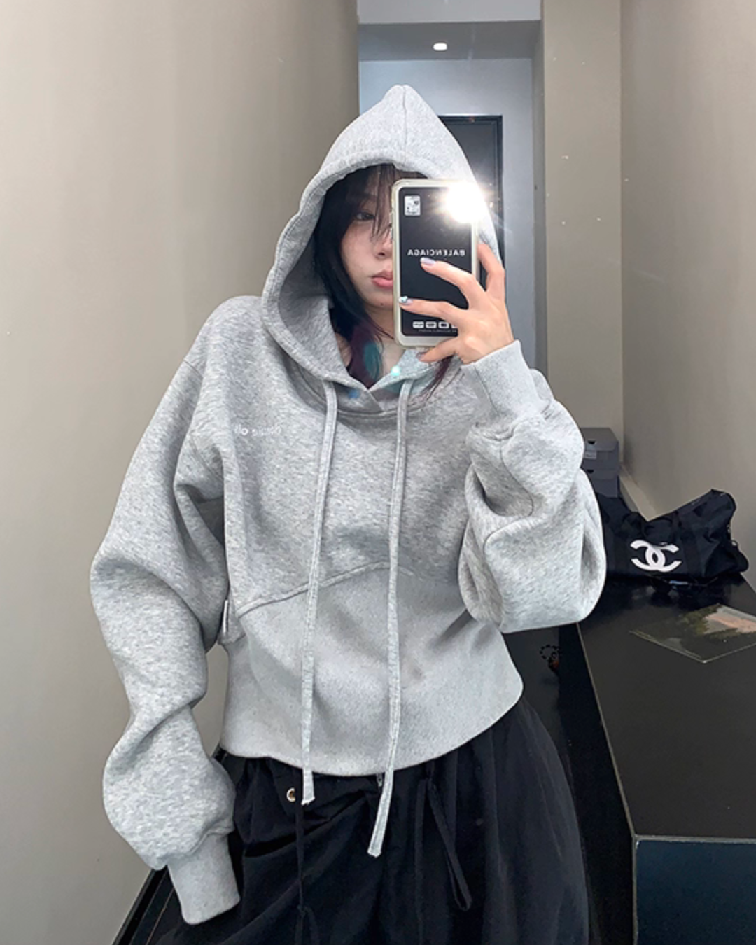 Vintage Short Hood Sweatshirt YLS0915