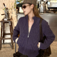 Stand Neck Cable Knit Jacket WWP0021