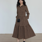 Classic Paid Long Dress VAS0162