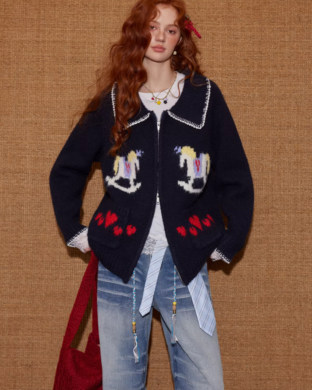 Horse Wool Knit Jacket ASG0075