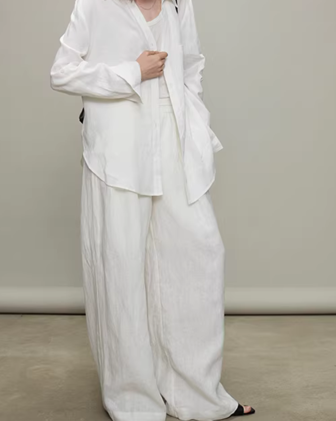 Linen Long-Sleeve Shirt / Casual Pants TEO0003