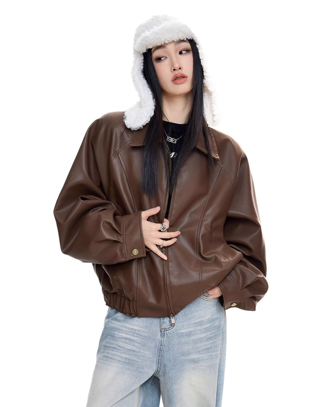 Elegant Leather Jacket ICM0095