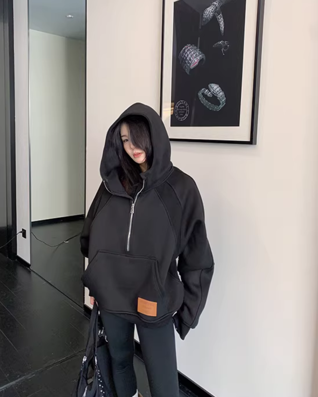 Half-Zip Sweatshirt Hoodie YLS1025