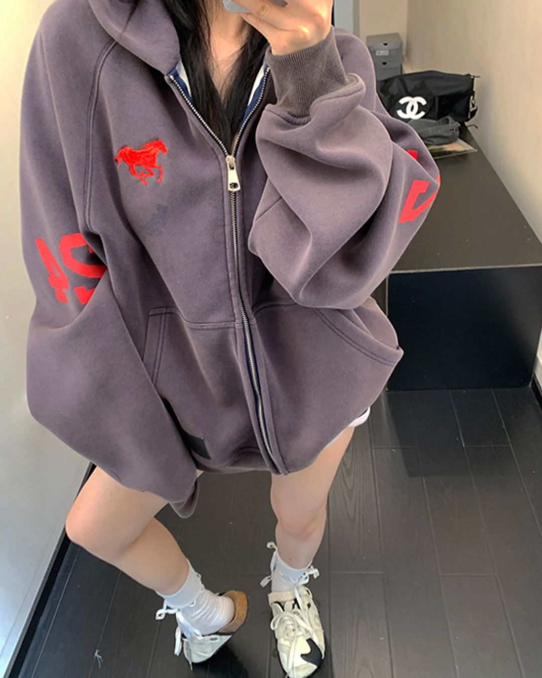 Vintage Loose Zip Hoodie YLS0928