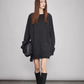 Sheep Wool Pullover Knit Top / Waist Short Skirt TEO0004