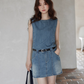 Sleeveless Denim Mini Dress SMS0016