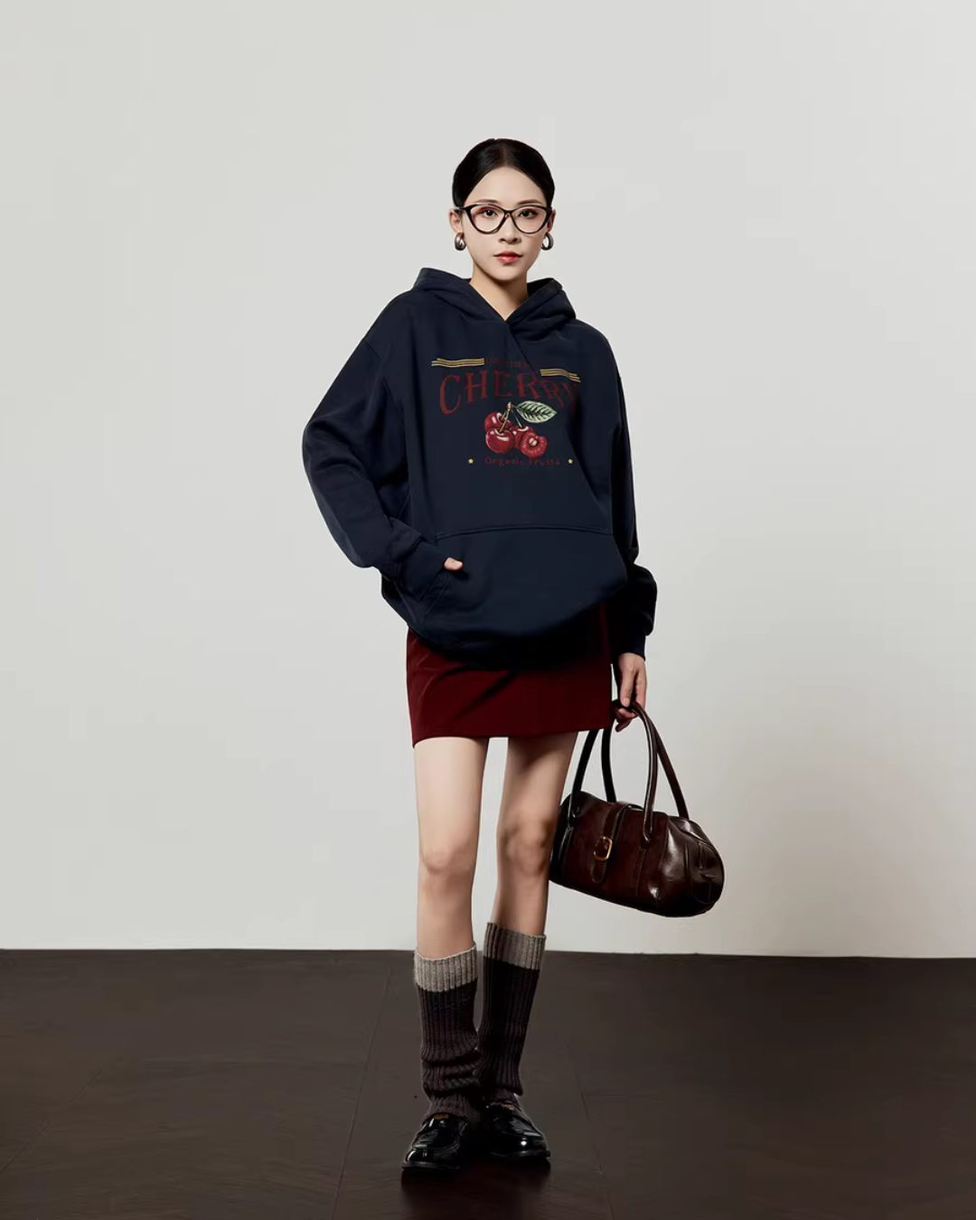 Cherry Print Hoodie LLA0601