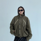 Stand Collar Balloon Sleeve Jacket YLS0921