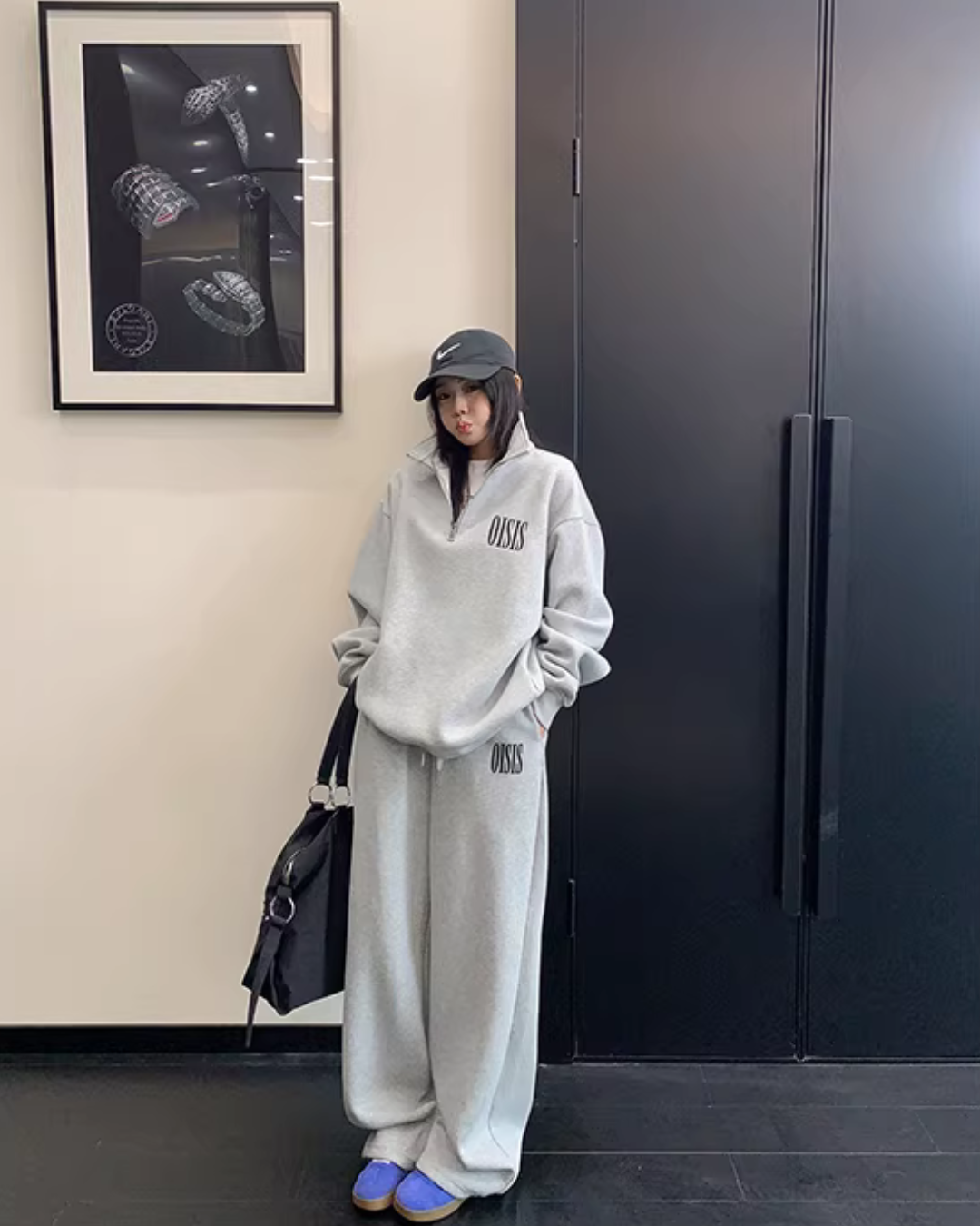 Half-Zip Sweatshirt / Wide Sweatpants YLS1020